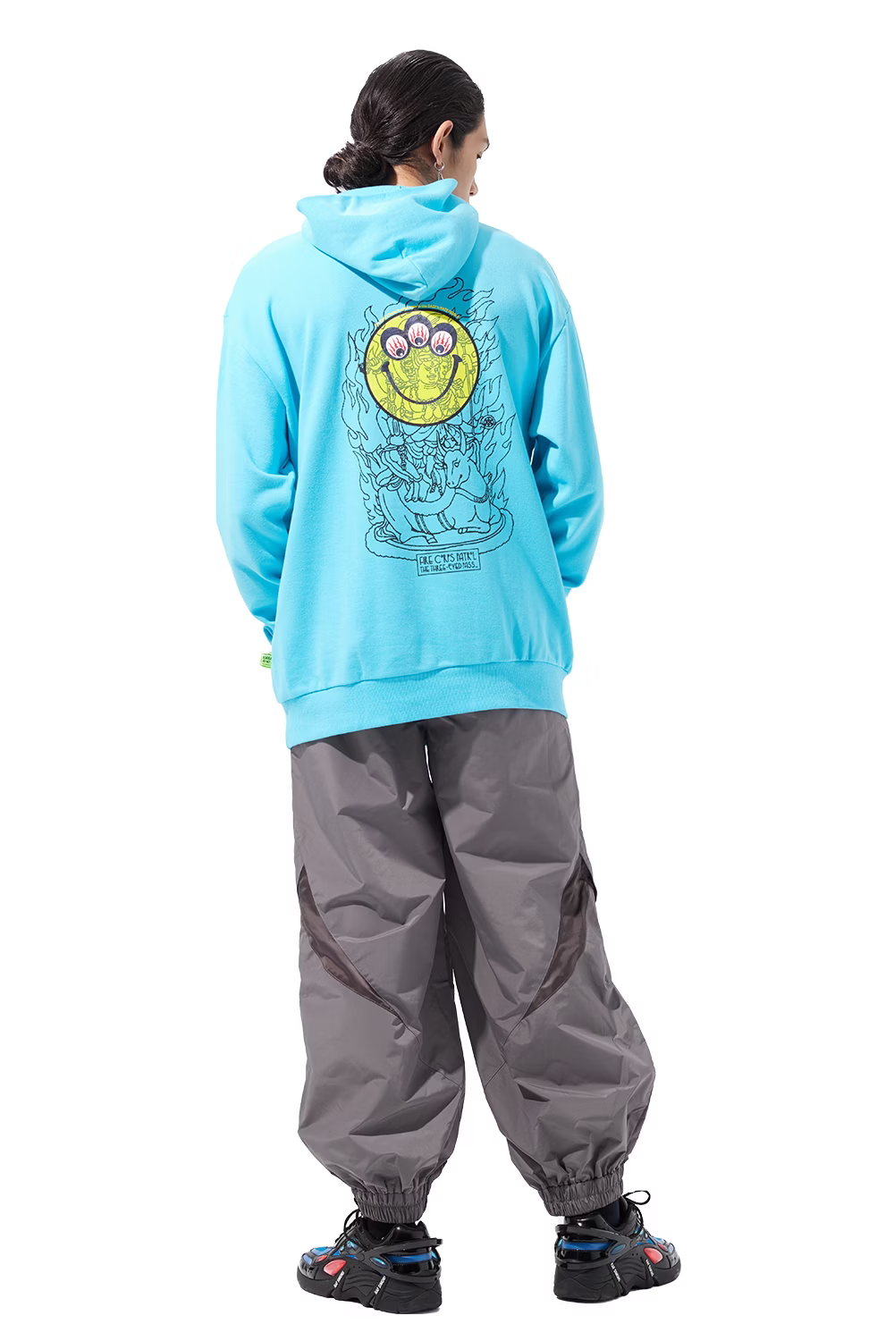 LOOSEJOINTS_KATSUKI ARAKI - 'eye contact' SWEAT Hoodie (Blue)