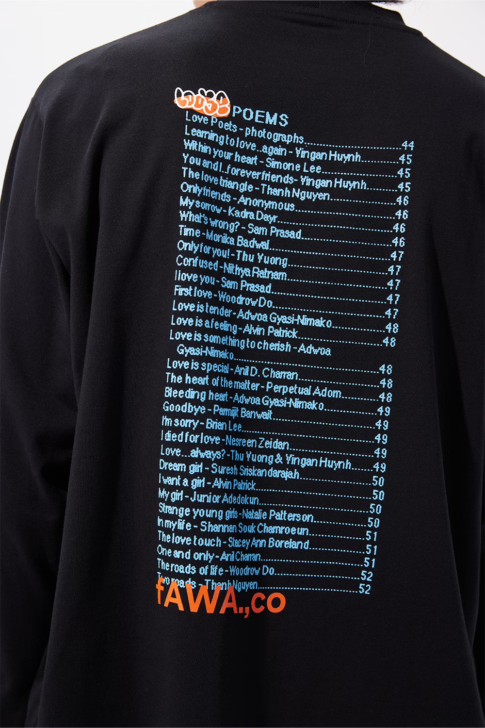 LOOSEJOINTS_CLAY ARLINGTON - 'SHOWERMAN' L/S TEE (Black)