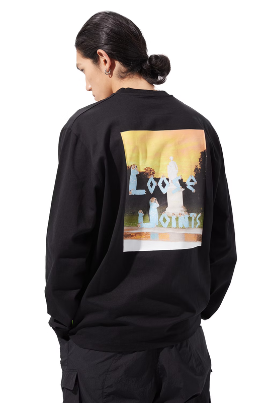 LOOSEJOINTS_SO MITSUYA - 'Grandma font' L/S TEE (Black)