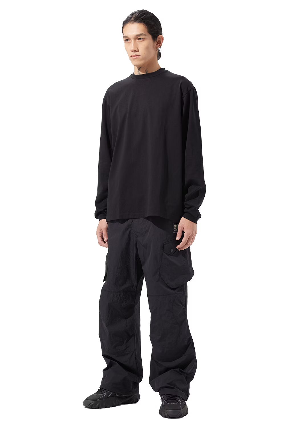 LOOSEJOINTS_SO MITSUYA - 'Grandma font' L/S TEE (Black)