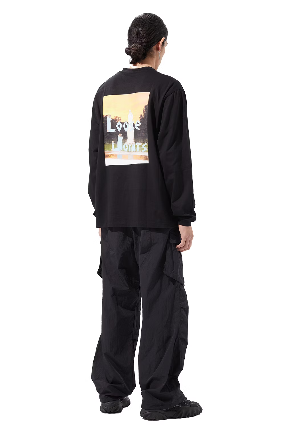 LOOSEJOINTS_SO MITSUYA - 'Grandma font' L/S TEE (Black)