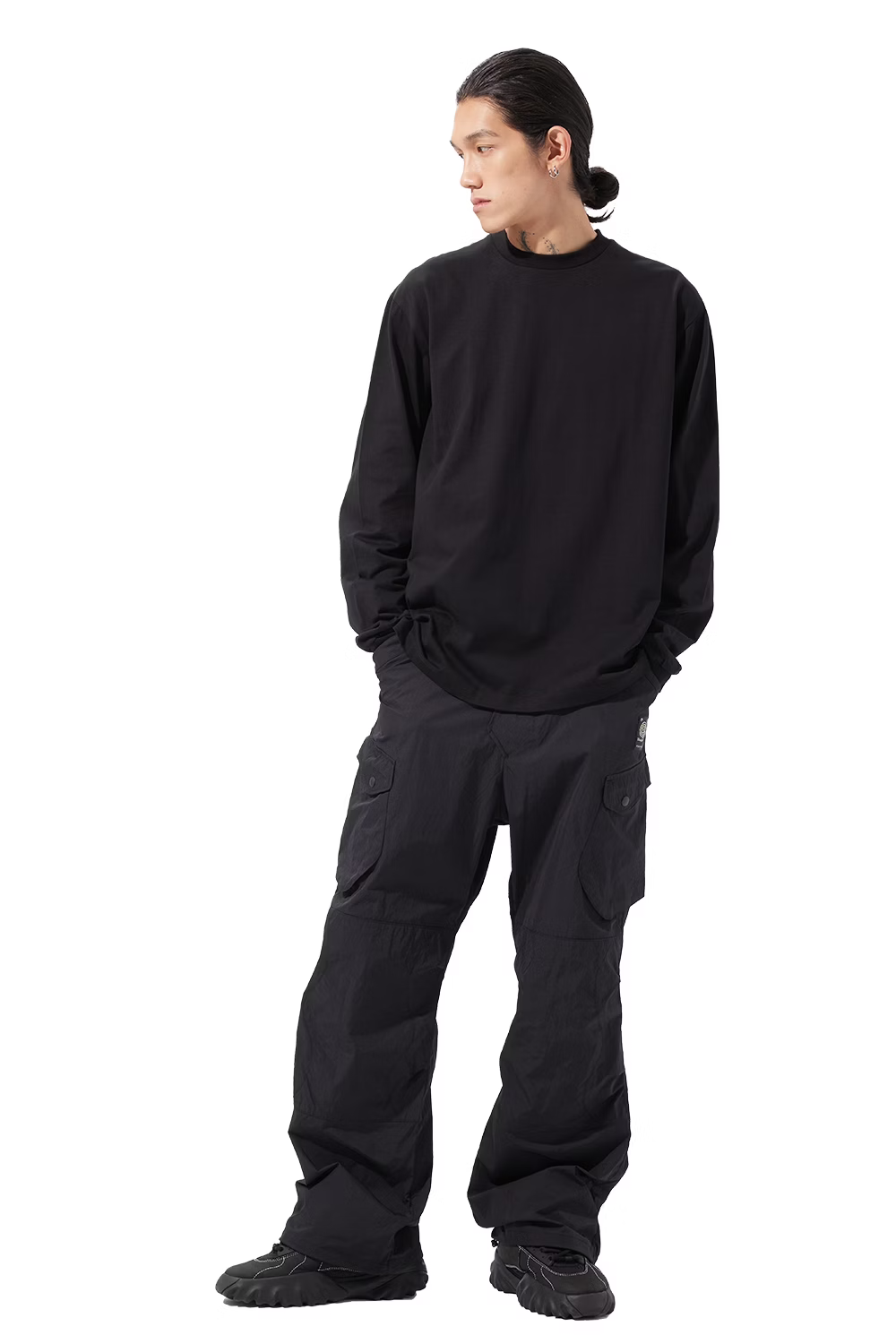 LOOSEJOINTS_SO MITSUYA - 'Grandma font' L/S TEE (Black)