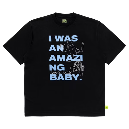 LOOSEJOINTS_CARLOS NUÑEZ - 'AMAZING BABY' S/S TEE (Black)