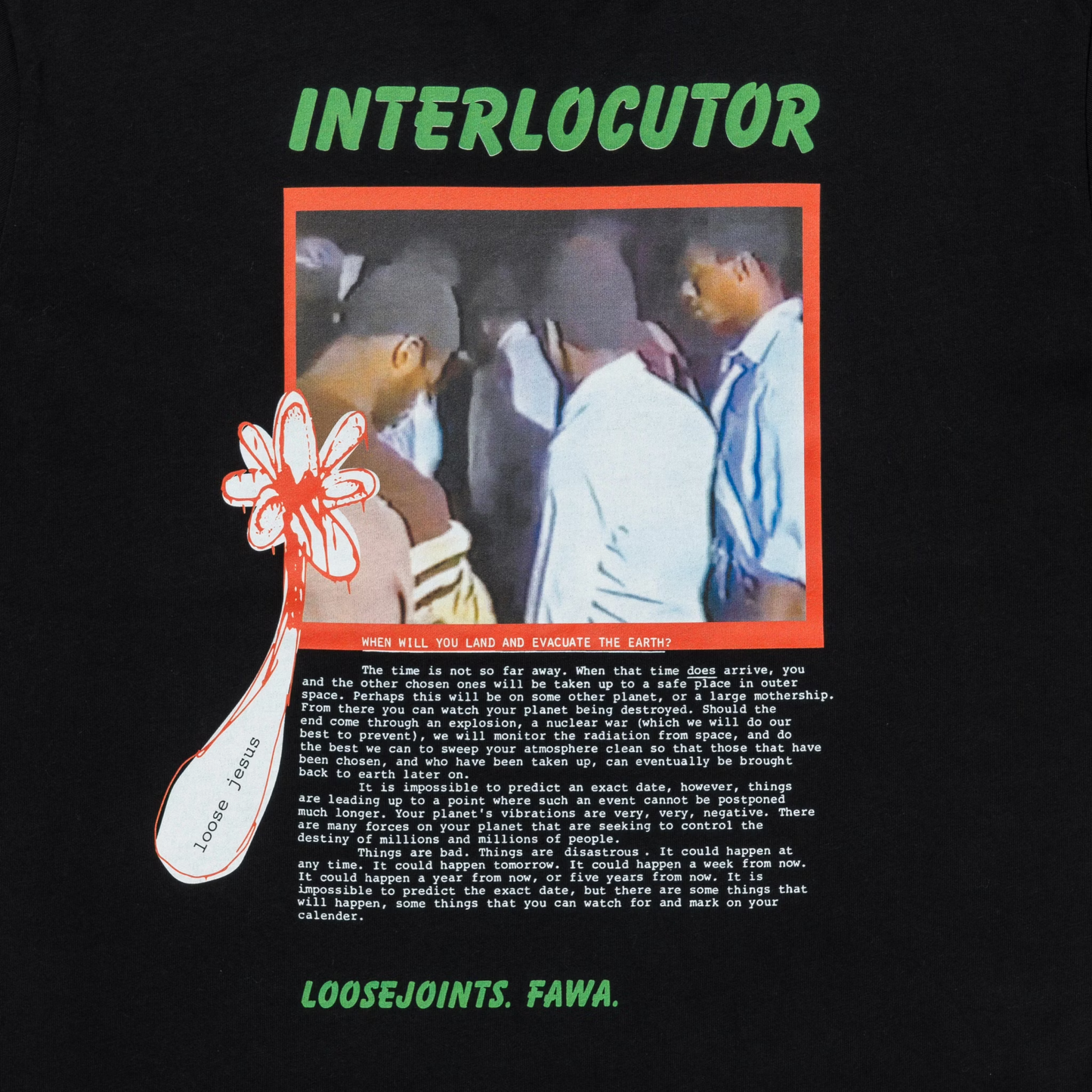 LOOSEJOINTS_CLAY ARLINGTON - 'INTERLOCUTOR' S/S TEE (Black)