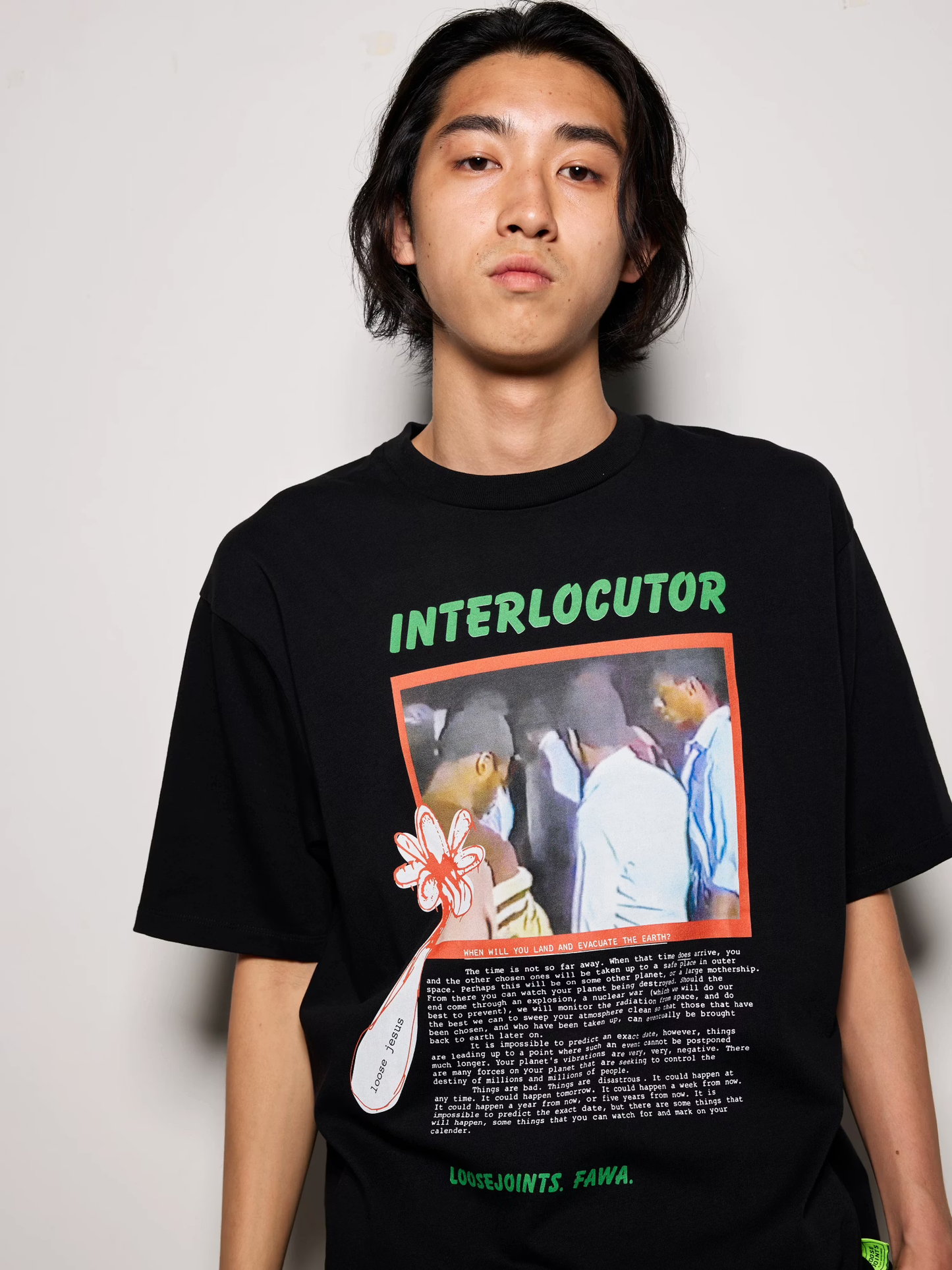 LOOSEJOINTS_CLAY ARLINGTON - 'INTERLOCUTOR' S/S TEE (Black)