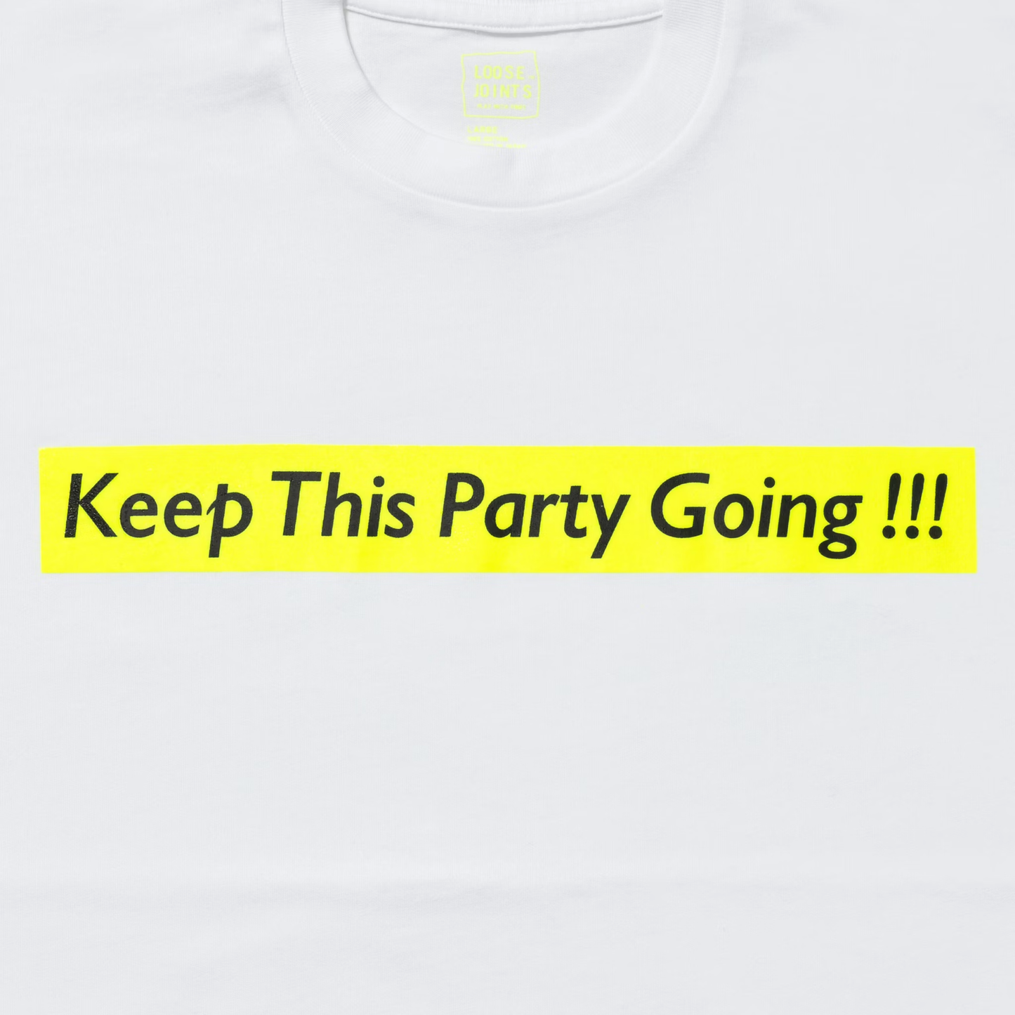 LOOSEJOINTS_DAISUKE YOKOYAMA - 'Keep This Party Going !!!#2' S/S TEE (White)