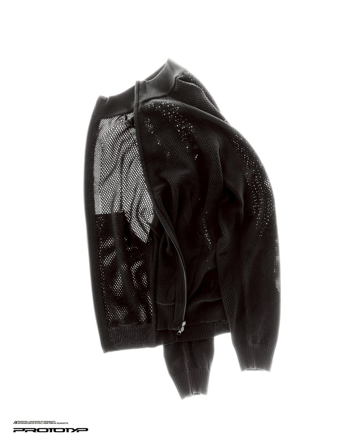 PROTOTYP_PTP-25A-KT-JKT-001 ACCELERATION AERO Patchwork Knit JKT (Black)