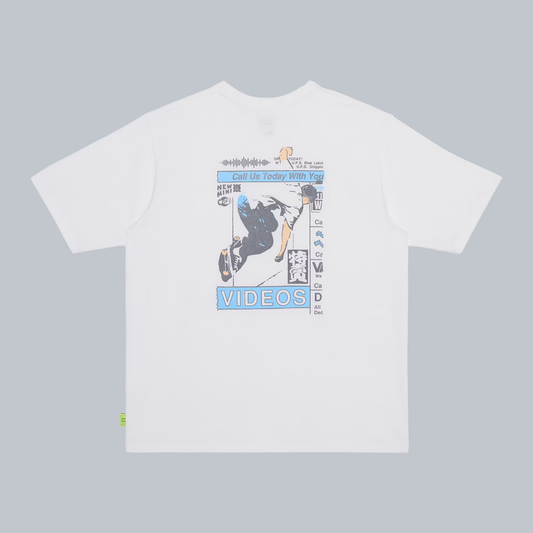 LOOSEJOINTS_SHUHEI ABE - 'Wall Ass Today AD' S/S TEE (White)