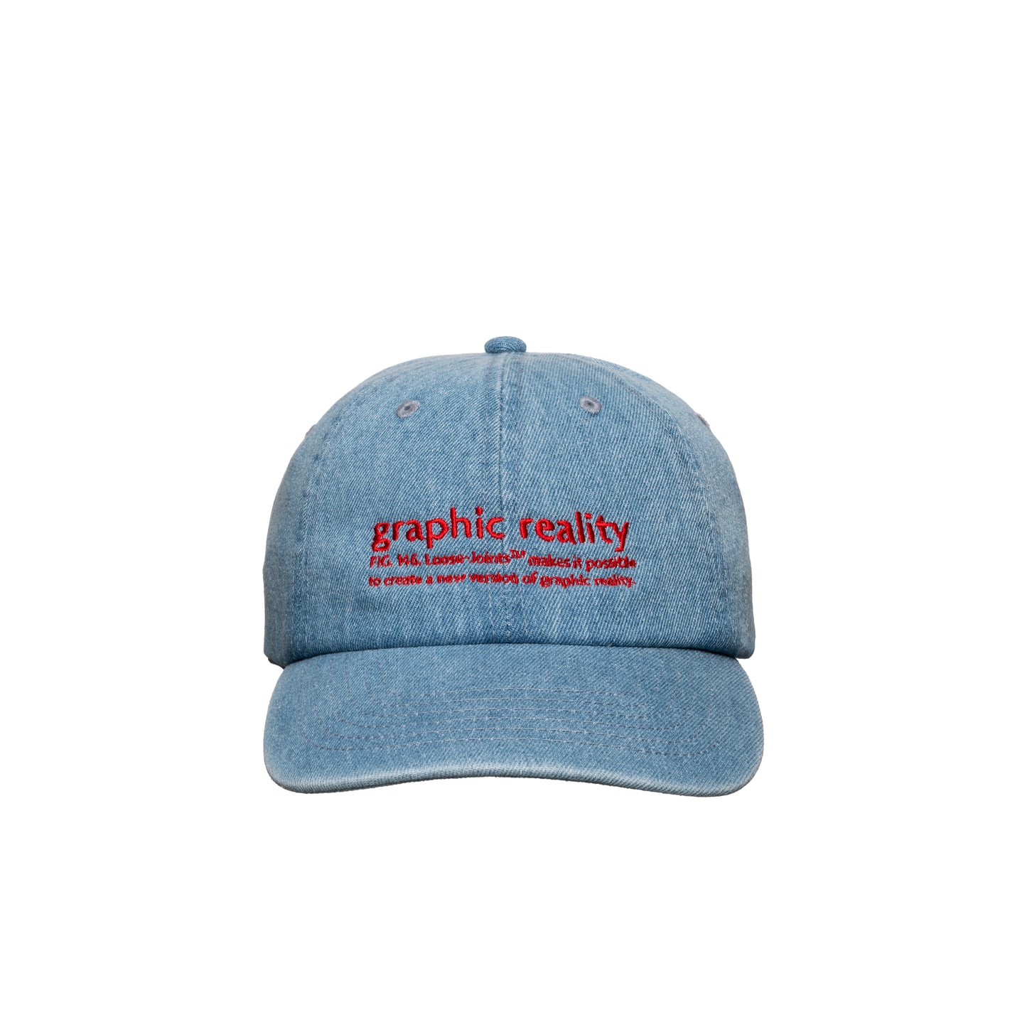 LOOSEJOINTS_ED DAVIS - 'Graphic Reality' BASEBALL CAP (Denim)