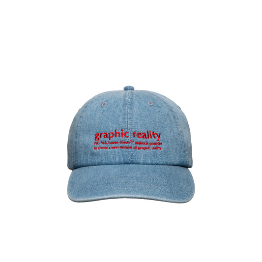 LOOSEJOINTS_ED DAVIS - 'Graphic Reality' BASEBALL CAP (Denim)