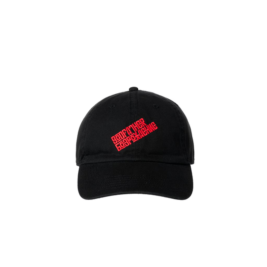 LOOSEJOINTS_NAOHIRO UKAWA - 'GODFATHER against The Difficult language' BASEBALL CAP (Black)