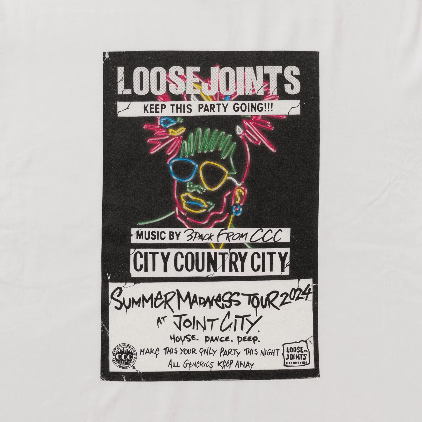 LOOSEJOINTS_CITY COUNTRY CITY® - 'Joint City ' S/S TEE (White)