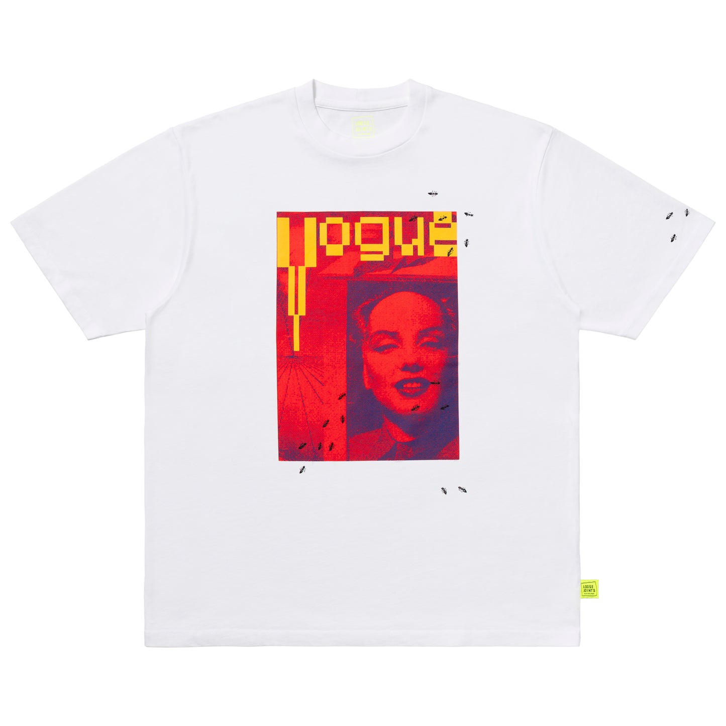 LOOSEJOINTS_ORIGATO PLASTICO (HAJIME TACHIBANA ＋ MATERIAL) - 'MONACO-VOGUE' S/S TEE (White)