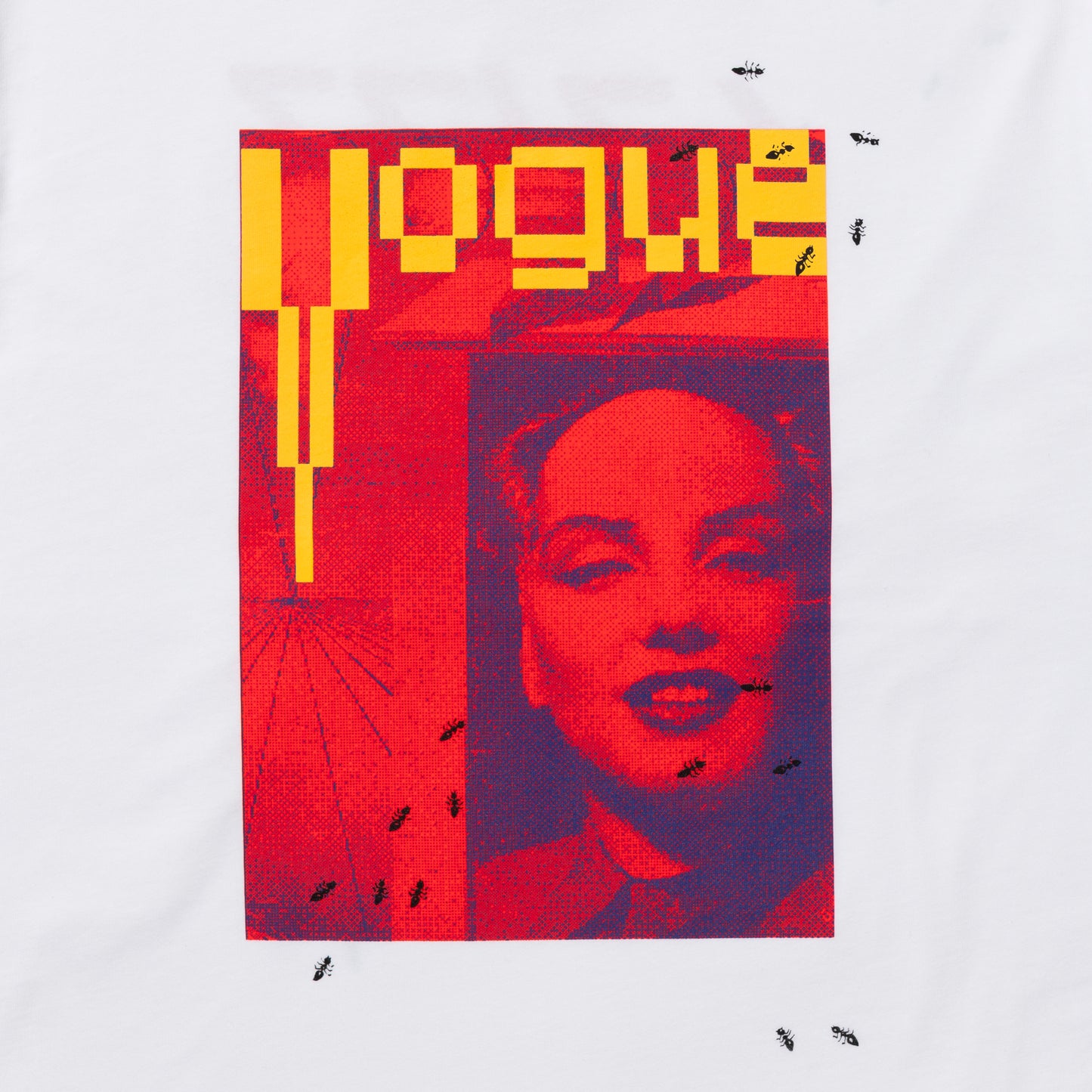 LOOSEJOINTS_ORIGATO PLASTICO (HAJIME TACHIBANA ＋ MATERIAL) - 'MONACO-VOGUE' S/S TEE (White)