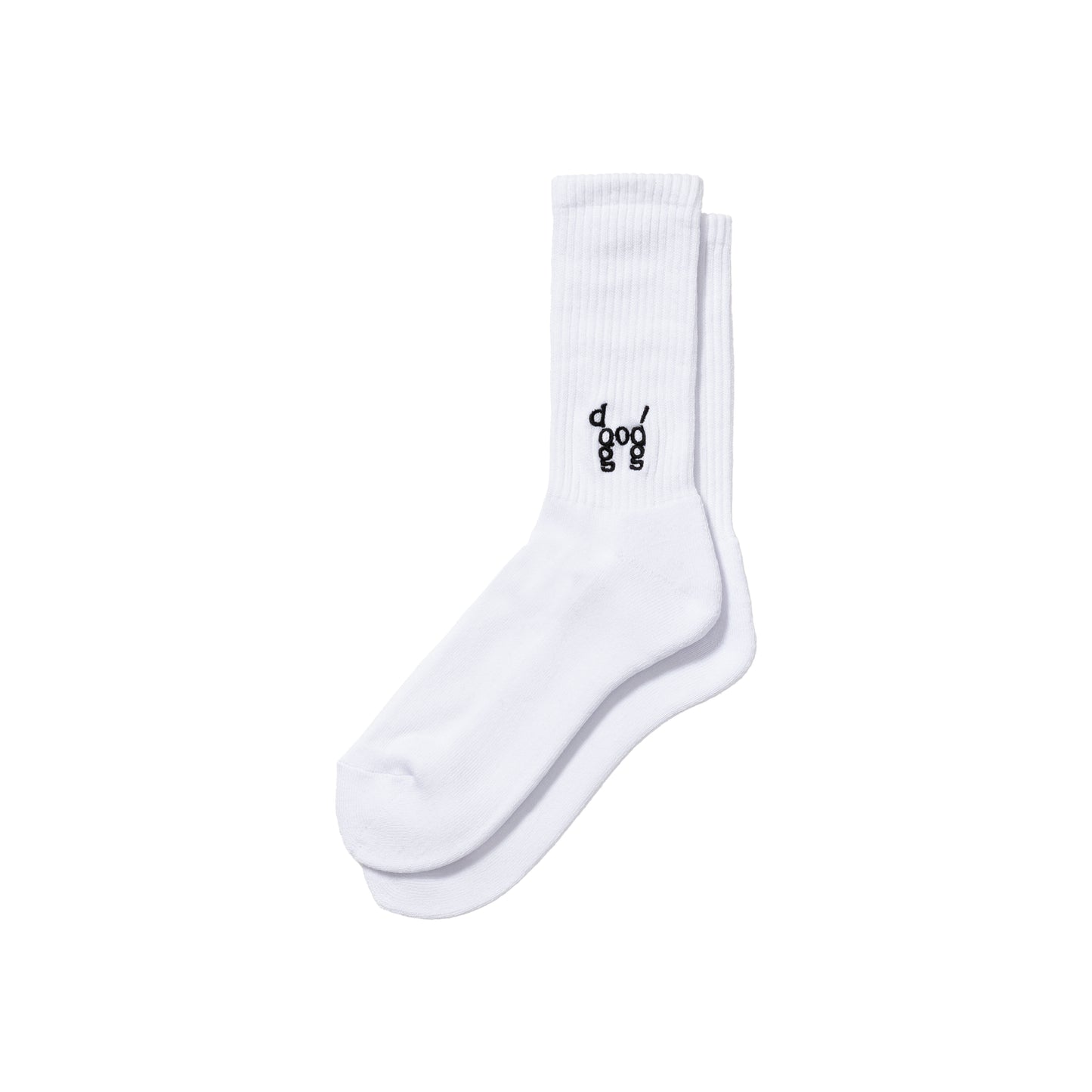 LOOSEJOINTS_JASON FOX - 'DOG' RIB SOCKS (White)