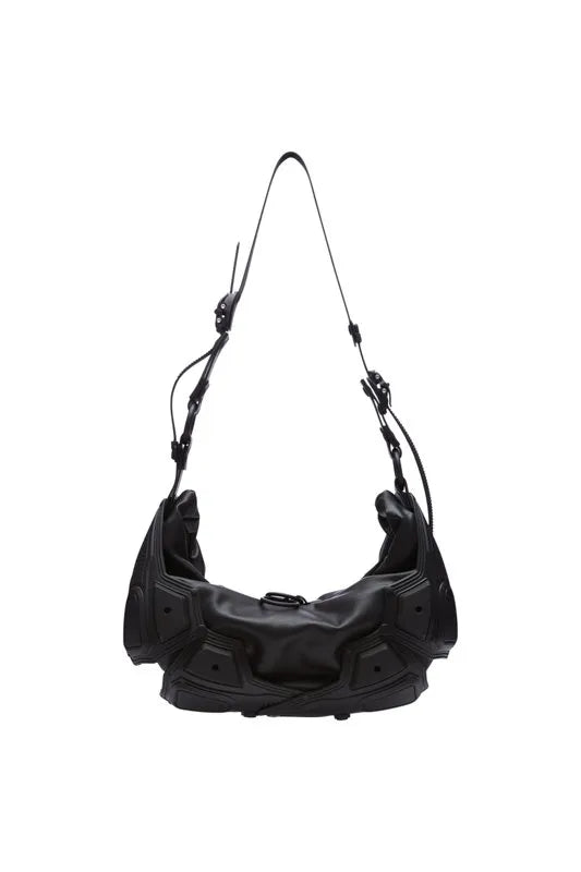 INNERRAUM_OBJECT M02 SMALL HALF MOON BAG / CROSSBODY BAG (Black Matt/Black Matt)