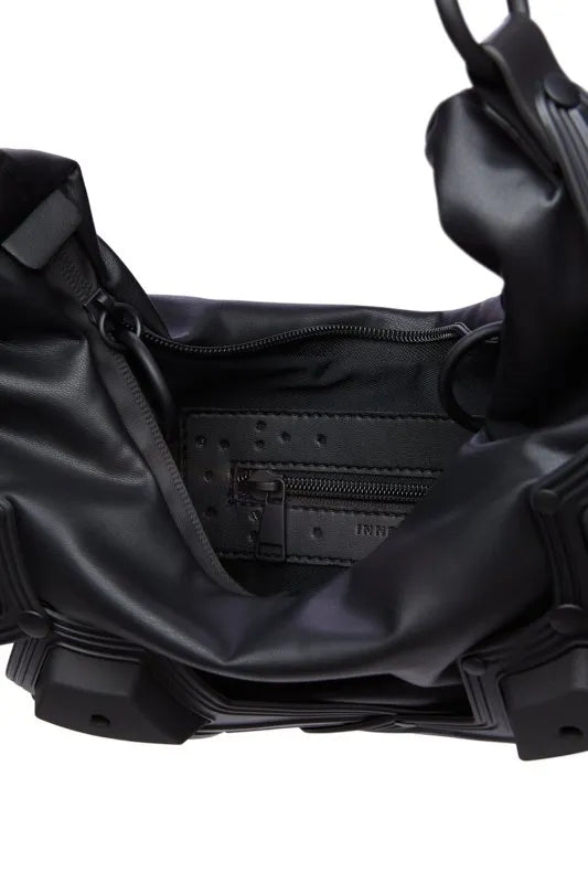 INNERRAUM_OBJECT M02 SMALL HALF MOON BAG / CROSSBODY BAG (Black Matt/Black Matt)