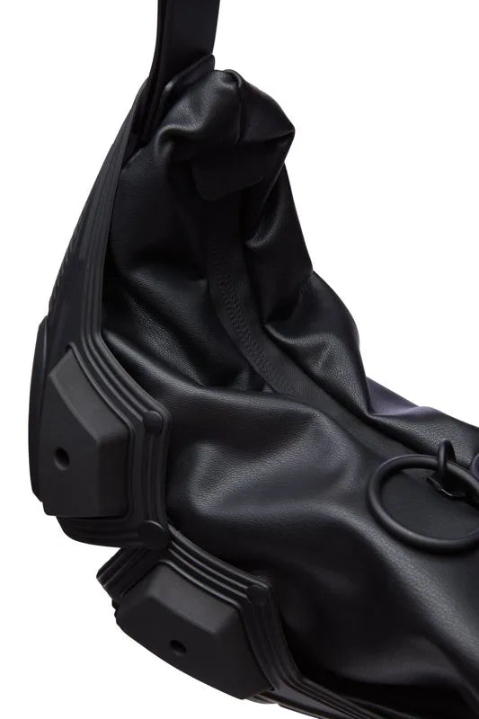 INNERRAUM_OBJECT M02 SMALL HALF MOON BAG / CROSSBODY BAG (Black Matt/Black Matt)