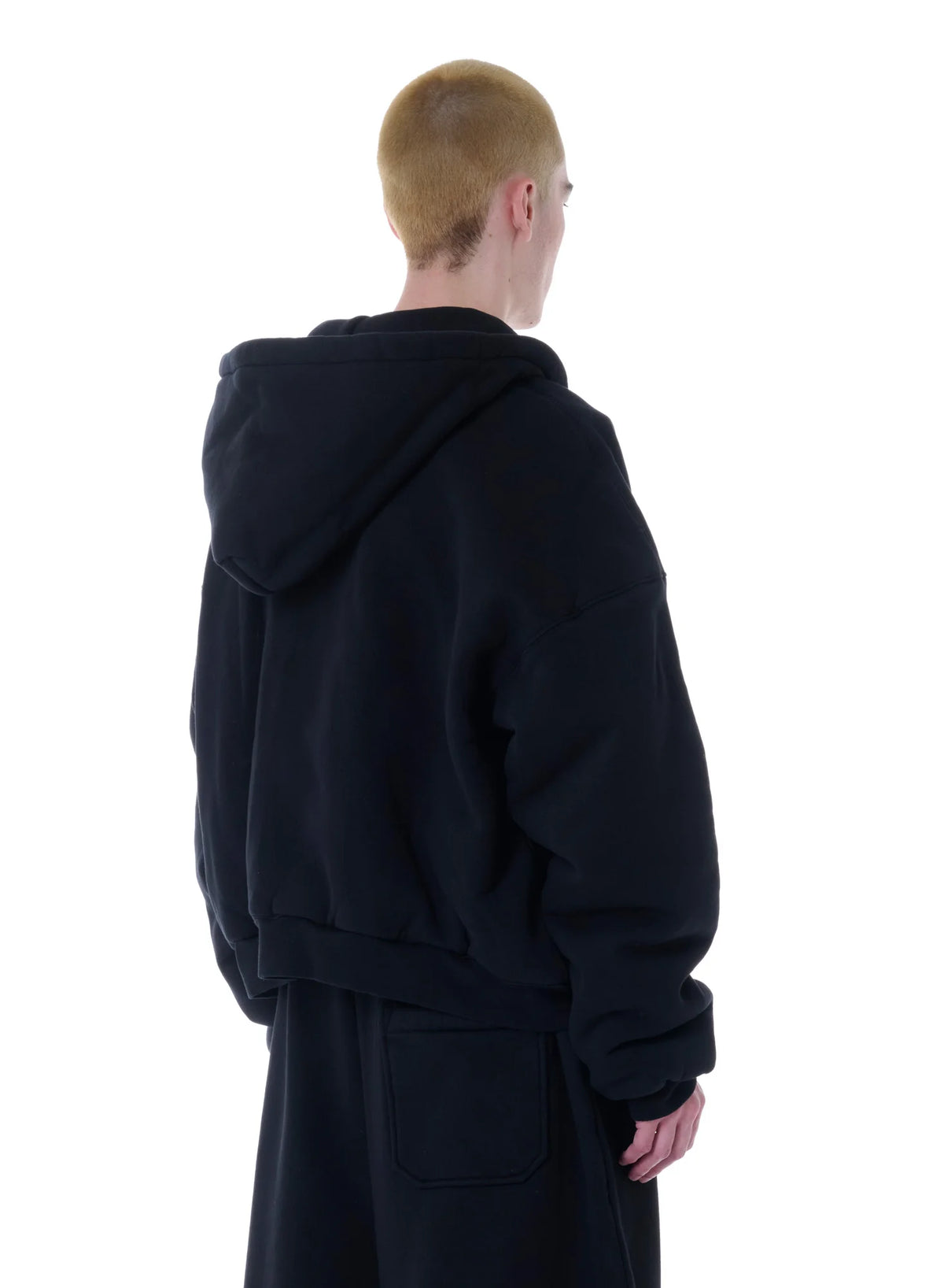 LU'U DAN_Wadded Hoodie (Soft Black)
