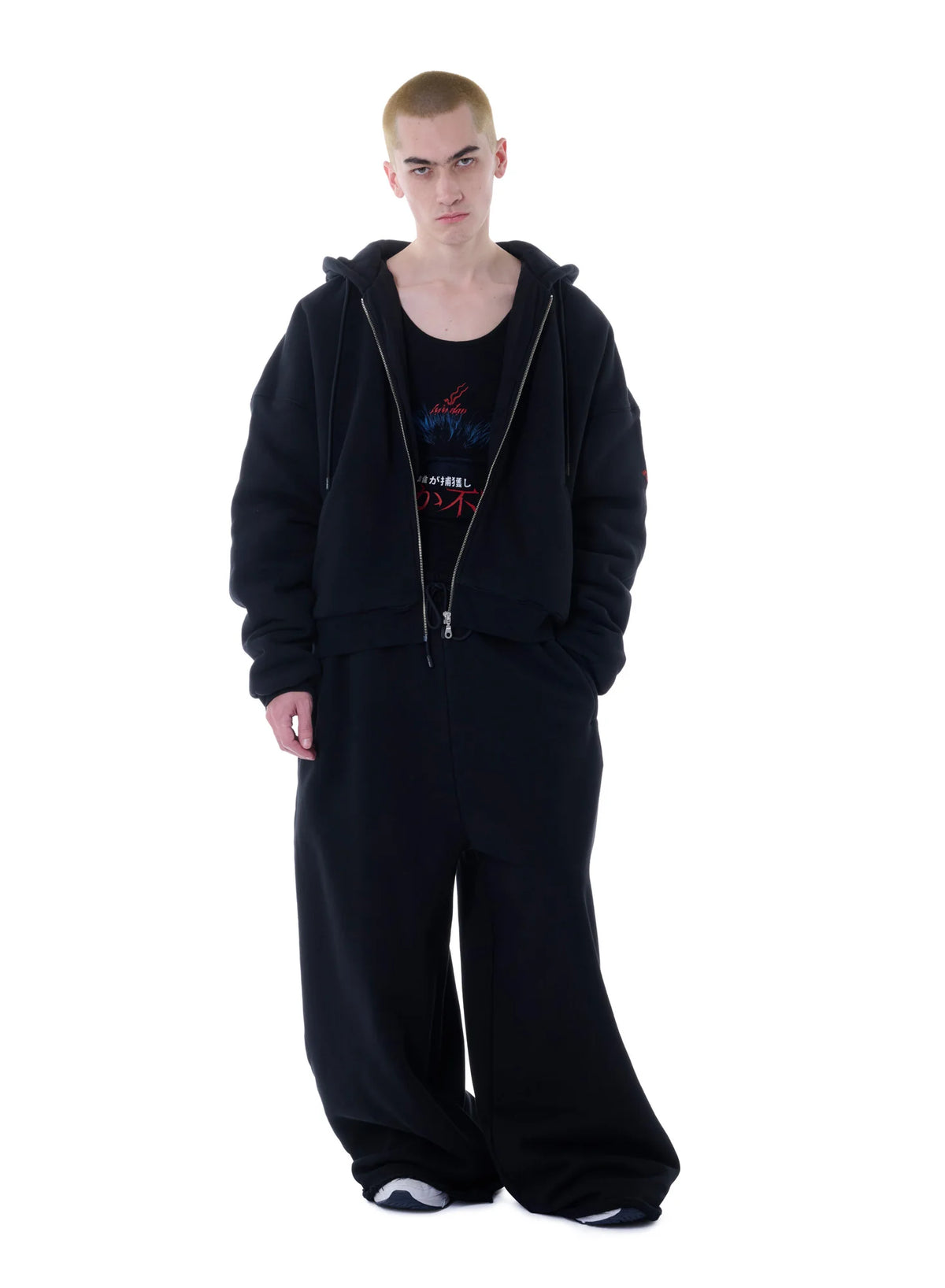 LU'U DAN_Wadded Hoodie (Soft Black)