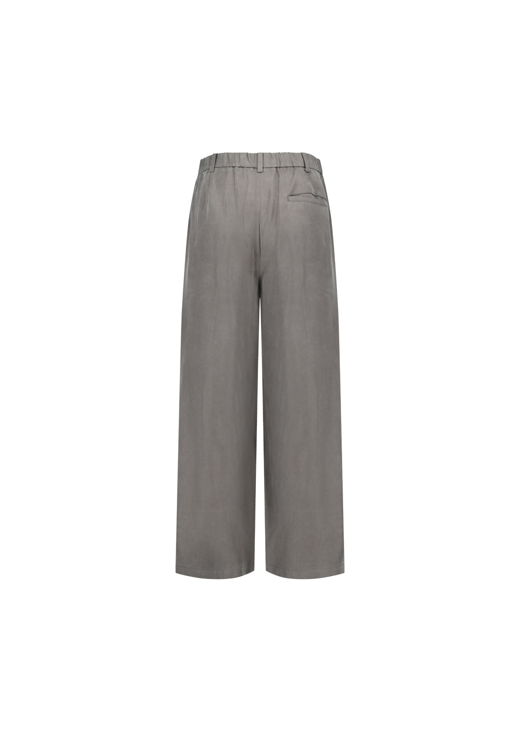 AMOMENTO_MEN'S CUPRO TWO TUCK WIDE PANTS (Grey)
