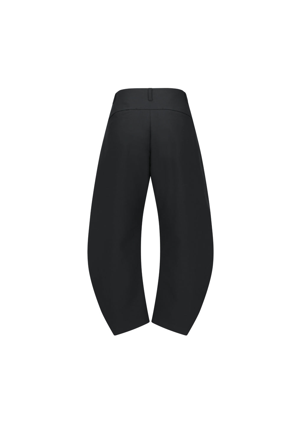 AMOMENTO_MEN'S CURVED SILHOUETTE PANTS (Black)