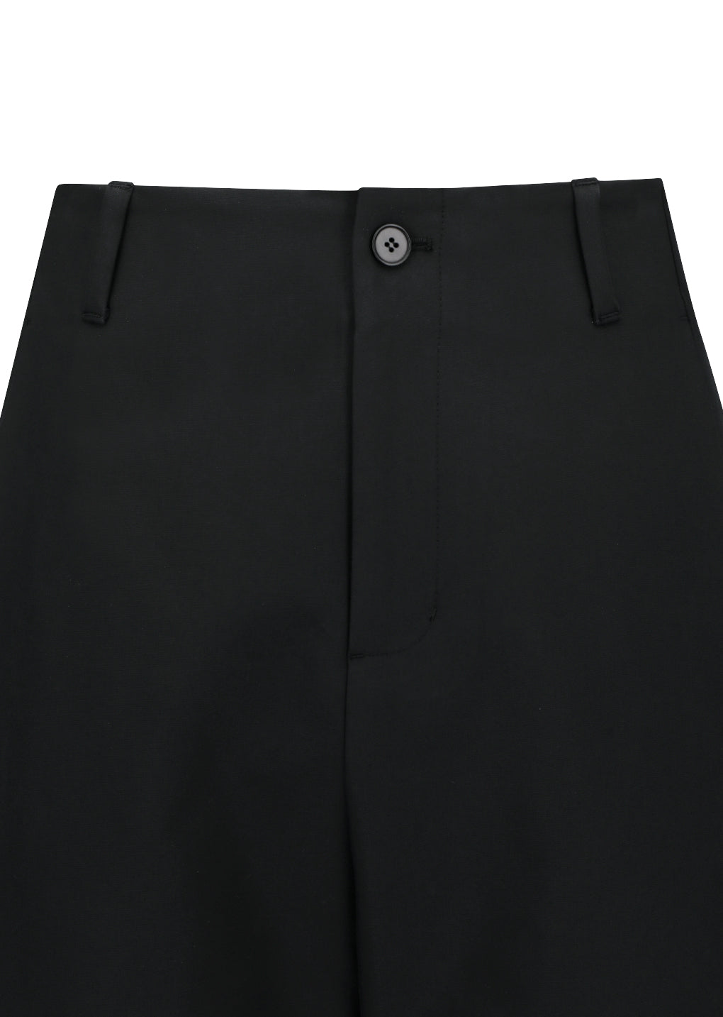 AMOMENTO_MEN'S CURVED SILHOUETTE PANTS (Black)