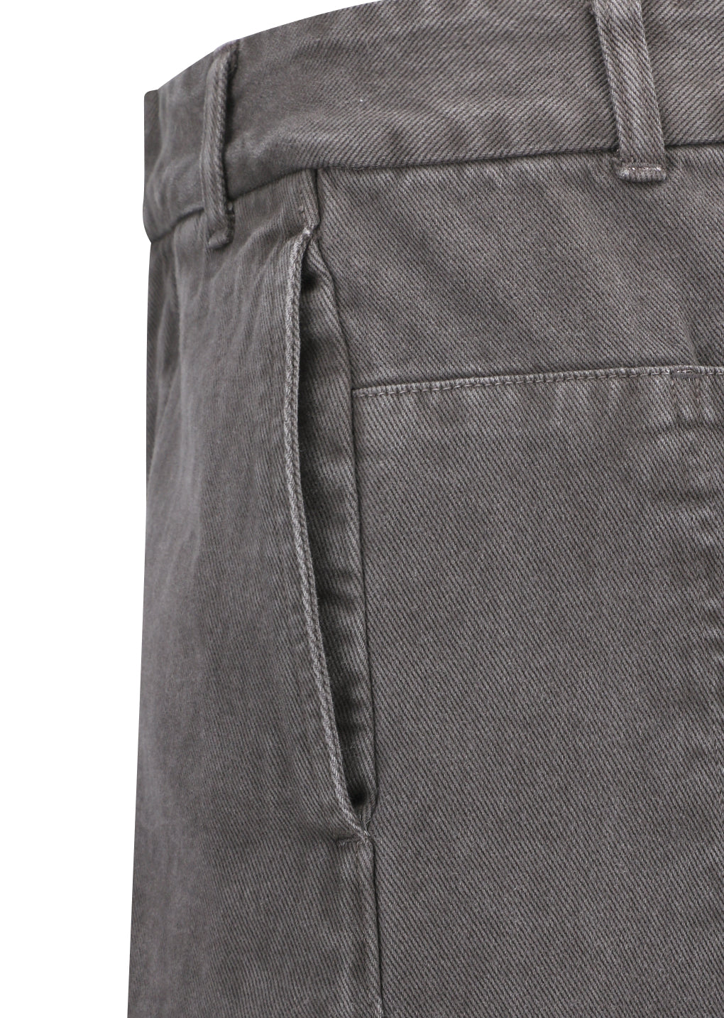 AMOMENTO_MEN'S GARMENTS DYED CURVED SEAM DENIM (Brown)