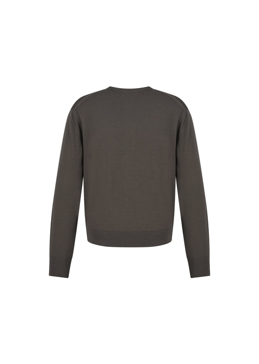 AMOMENTO_MEN'S WOOL CARDIGAN (Brown)