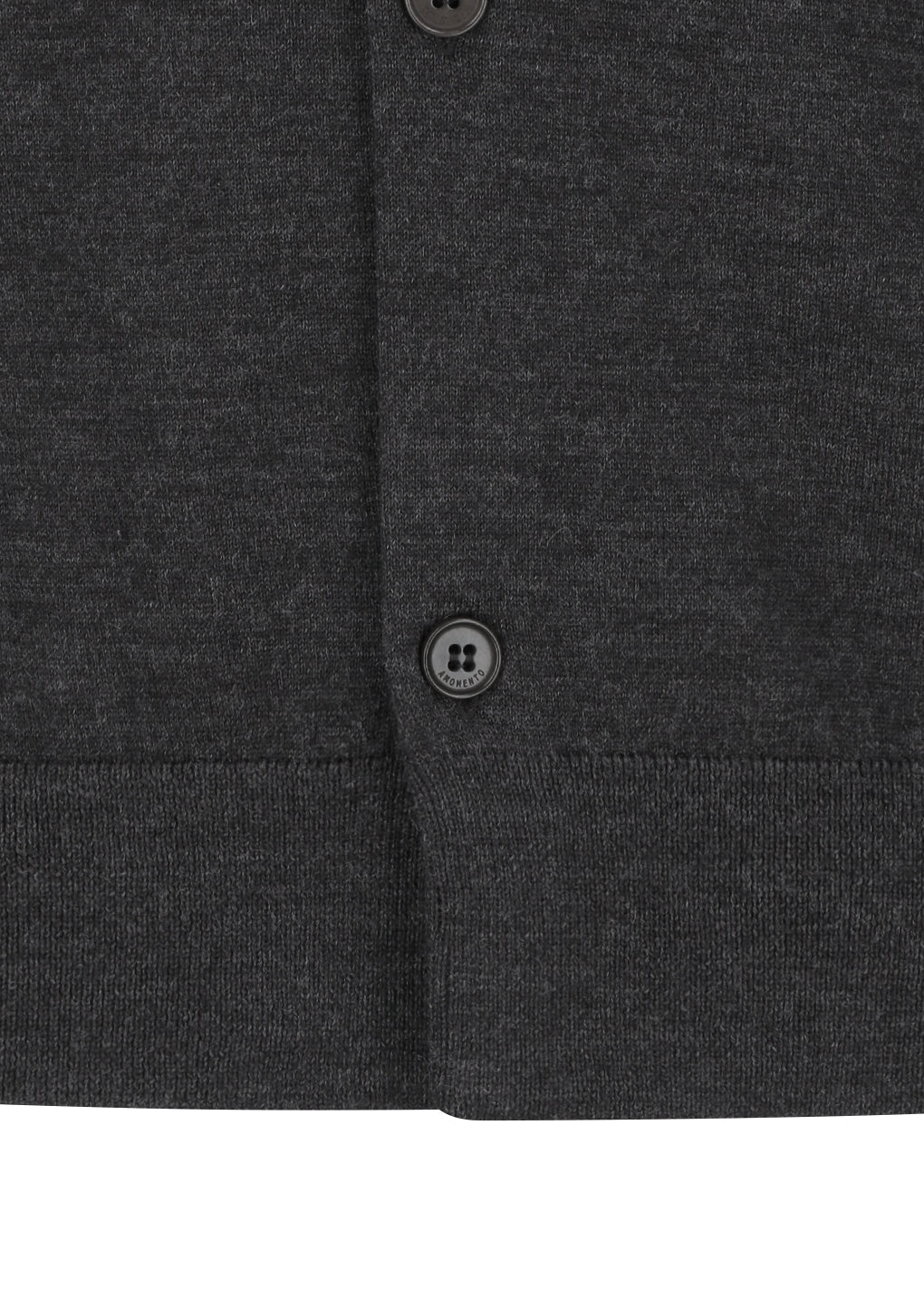 AMOMENTO_MEN'S WOOL CARDIGAN (Charcoal)