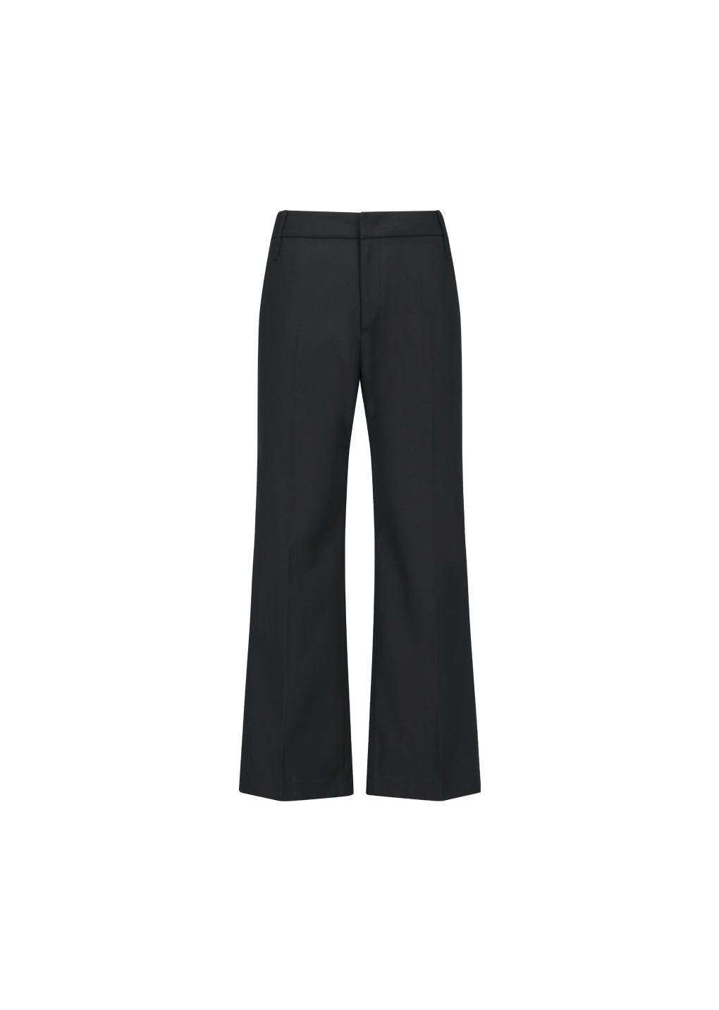 AMOMENTO_MEN'S WOOL FLARED PANTS (Black)