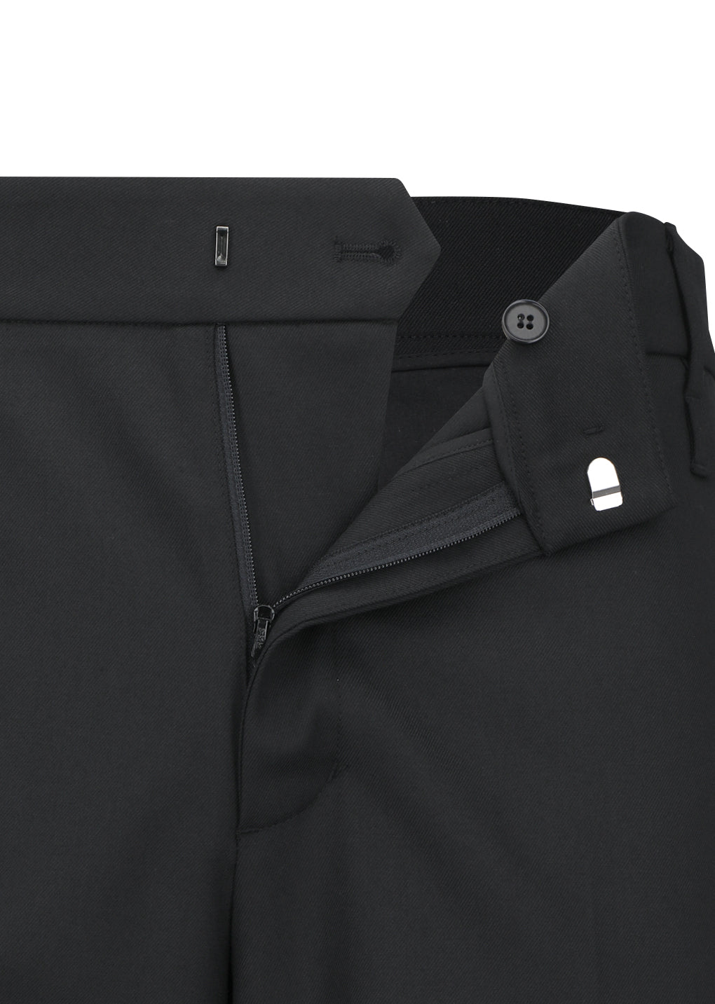 AMOMENTO_MEN'S WOOL FLARED PANTS (Black)