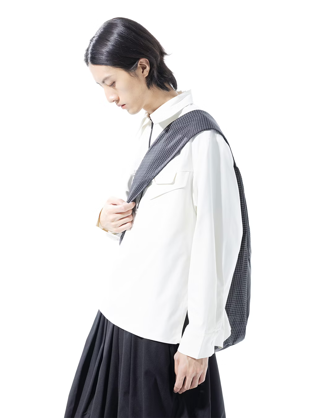 NOUVEAU PROJECT_RIPSTOP GRID BACKPACK (Black)