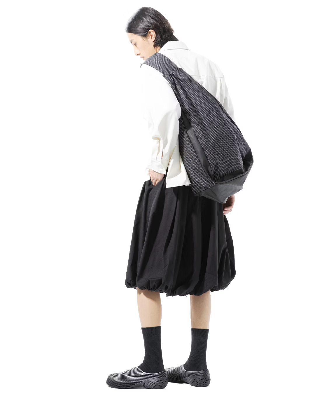 NOUVEAU PROJECT_RIPSTOP GRID BACKPACK (Black)