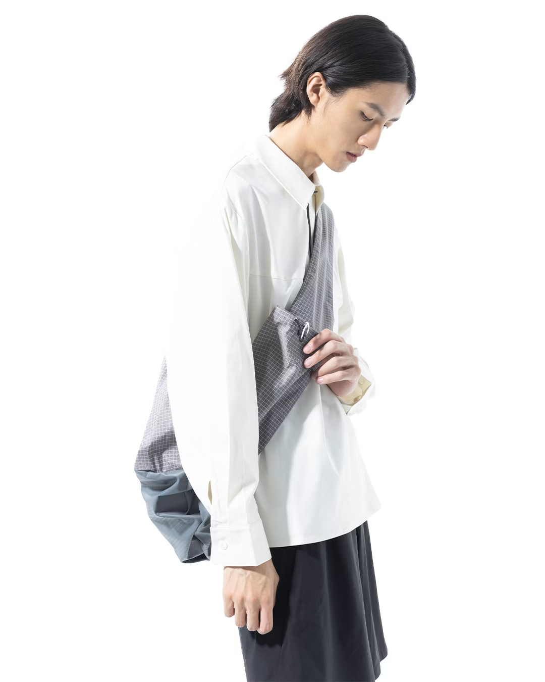 NOUVEAU PROJECT_RIPSTOP GRID BACKPACK (Grey)