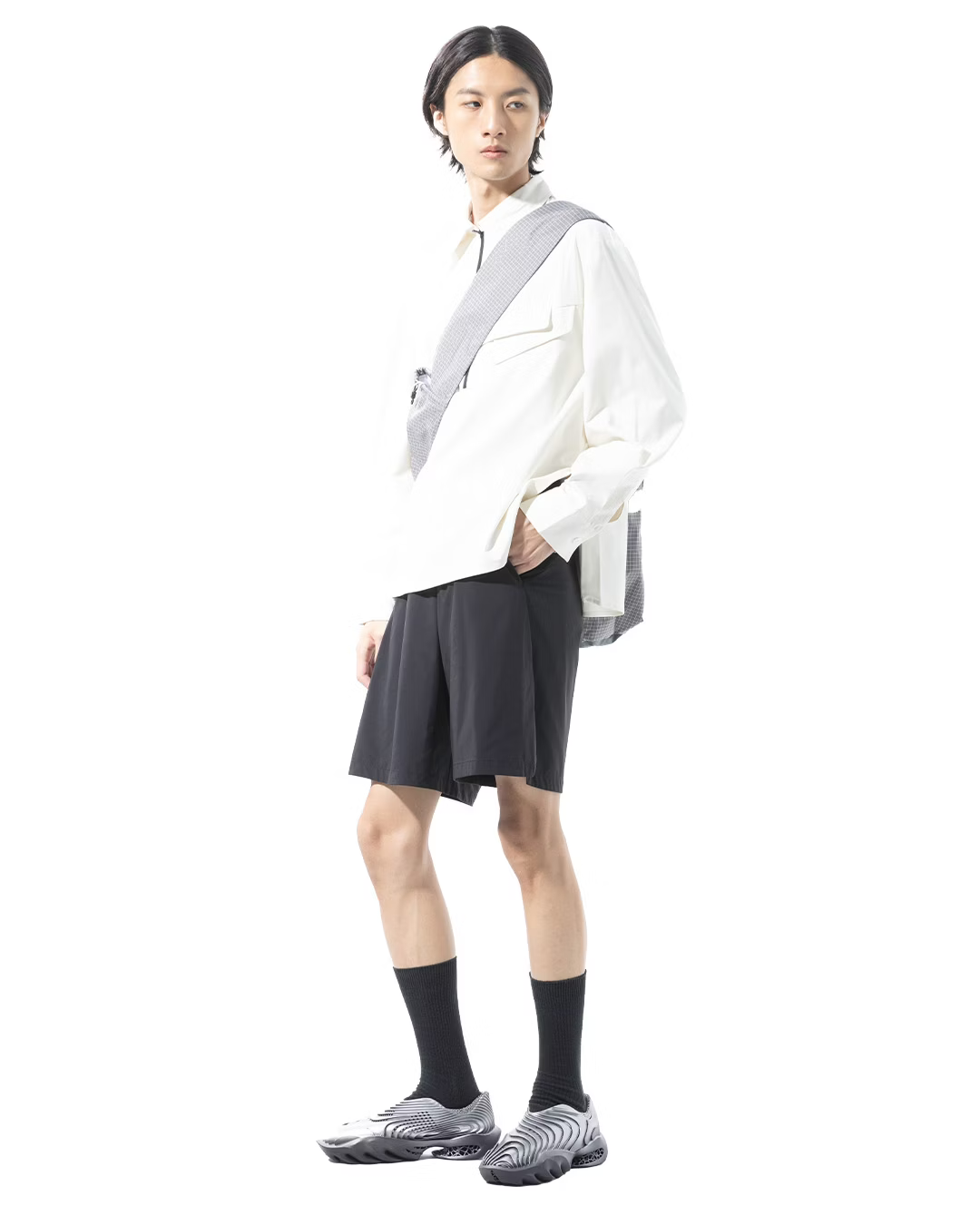 NOUVEAU PROJECT_RIPSTOP GRID BACKPACK (Grey)