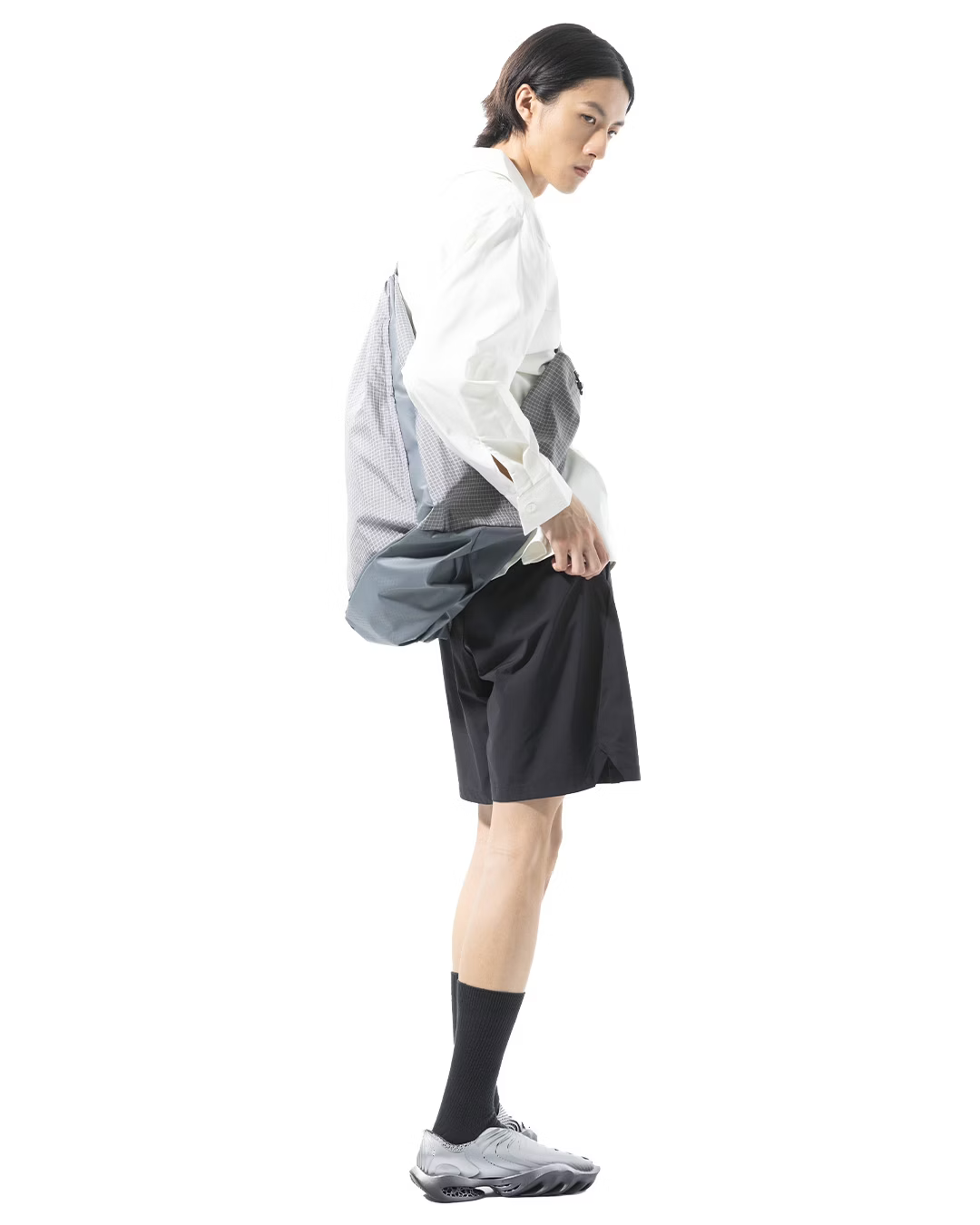 NOUVEAU PROJECT_RIPSTOP GRID BACKPACK (Grey)