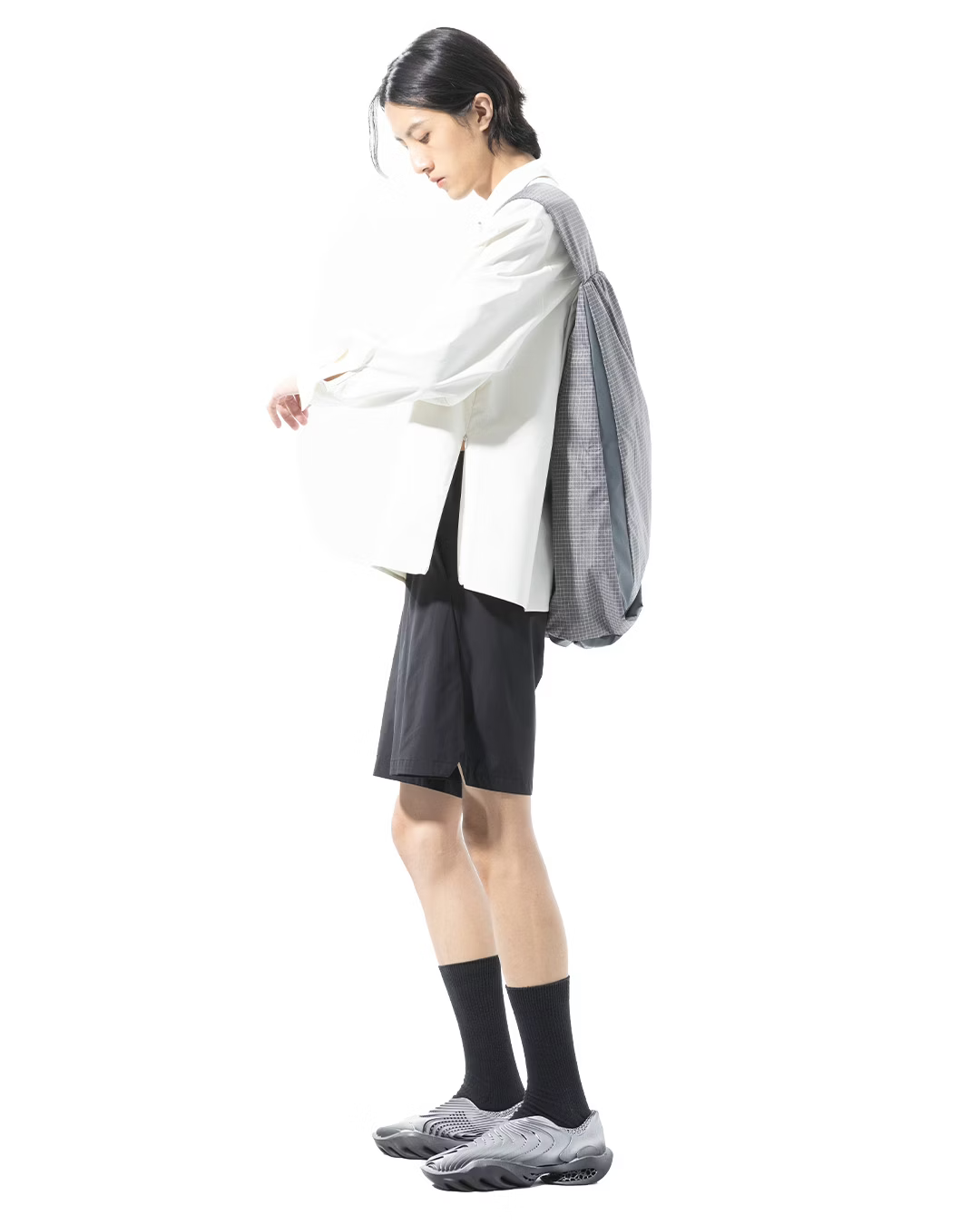 NOUVEAU PROJECT_RIPSTOP GRID BACKPACK (Grey)