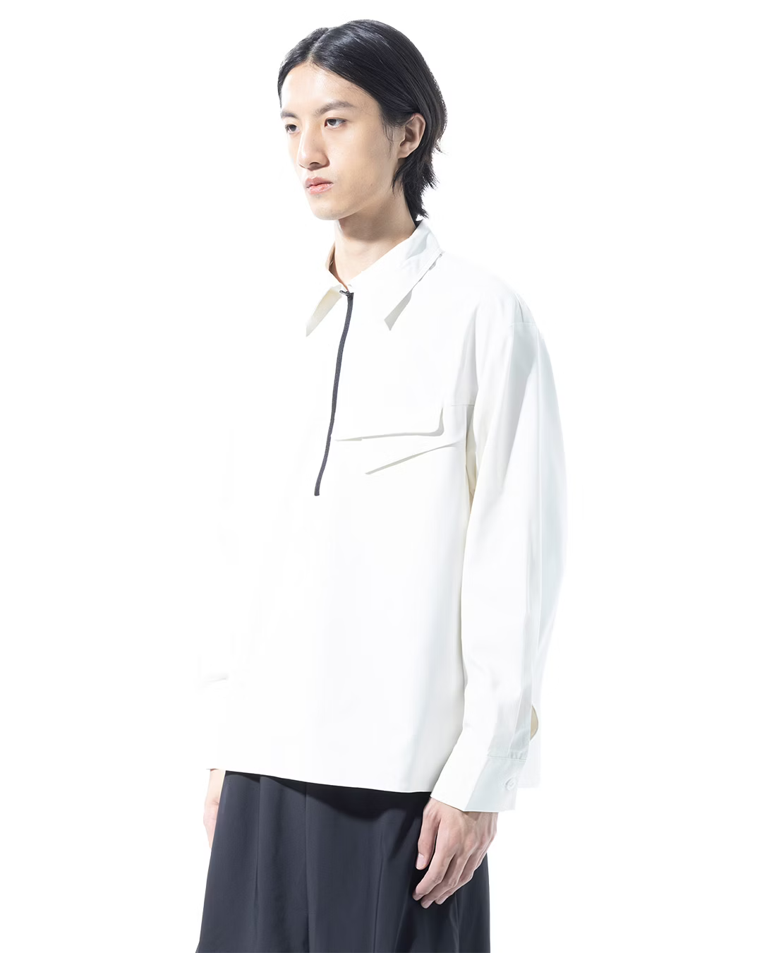 NOUVEAU PROJECT_SOLOTEX® DOUBLE POCKET TECH SHIRT (White)