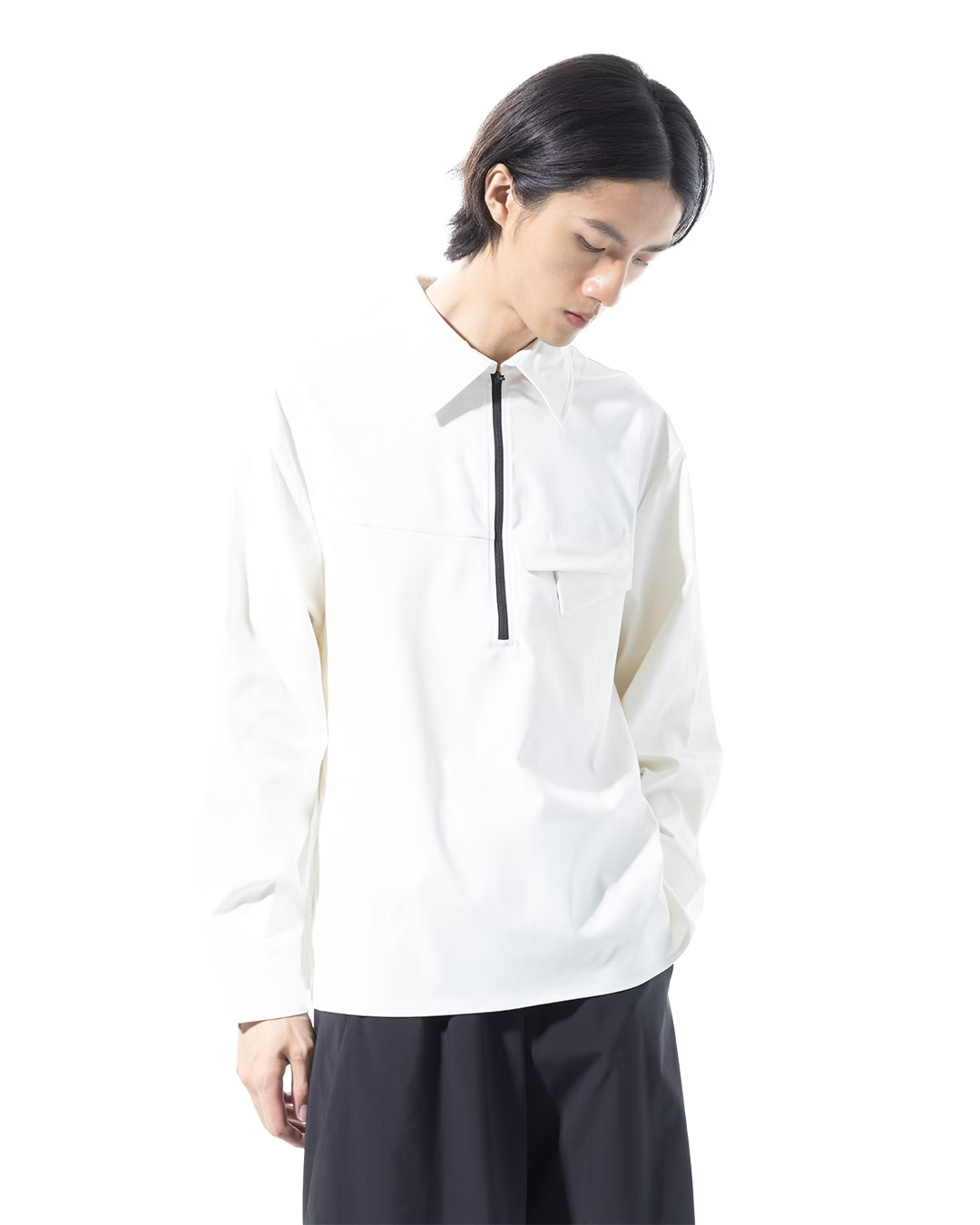 NOUVEAU PROJECT_SOLOTEX® DOUBLE POCKET TECH SHIRT (White)