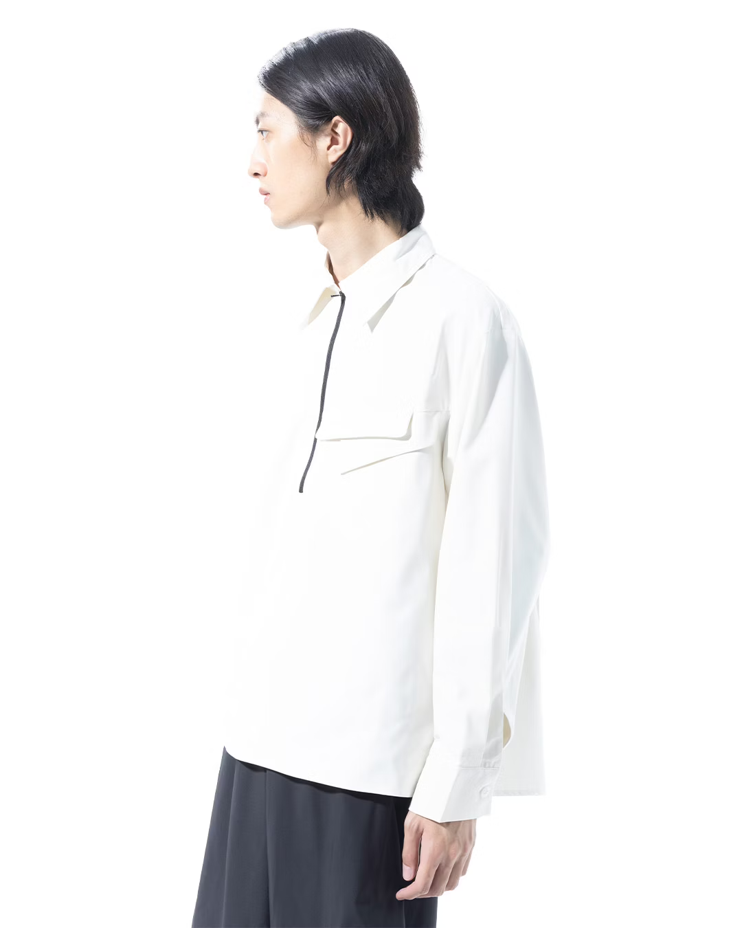 NOUVEAU PROJECT_SOLOTEX® DOUBLE POCKET TECH SHIRT (White)