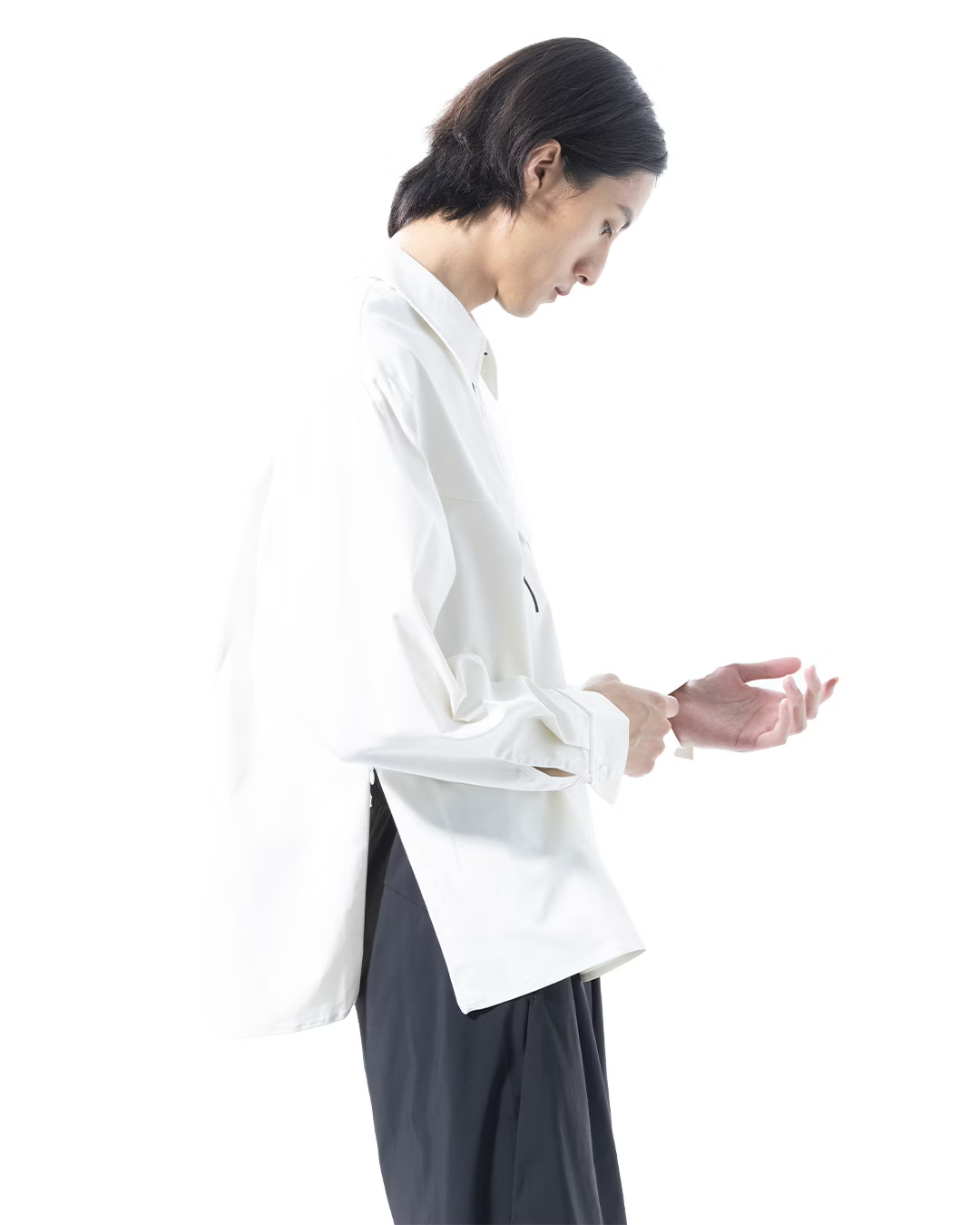 NOUVEAU PROJECT_SOLOTEX® DOUBLE POCKET TECH SHIRT (White)