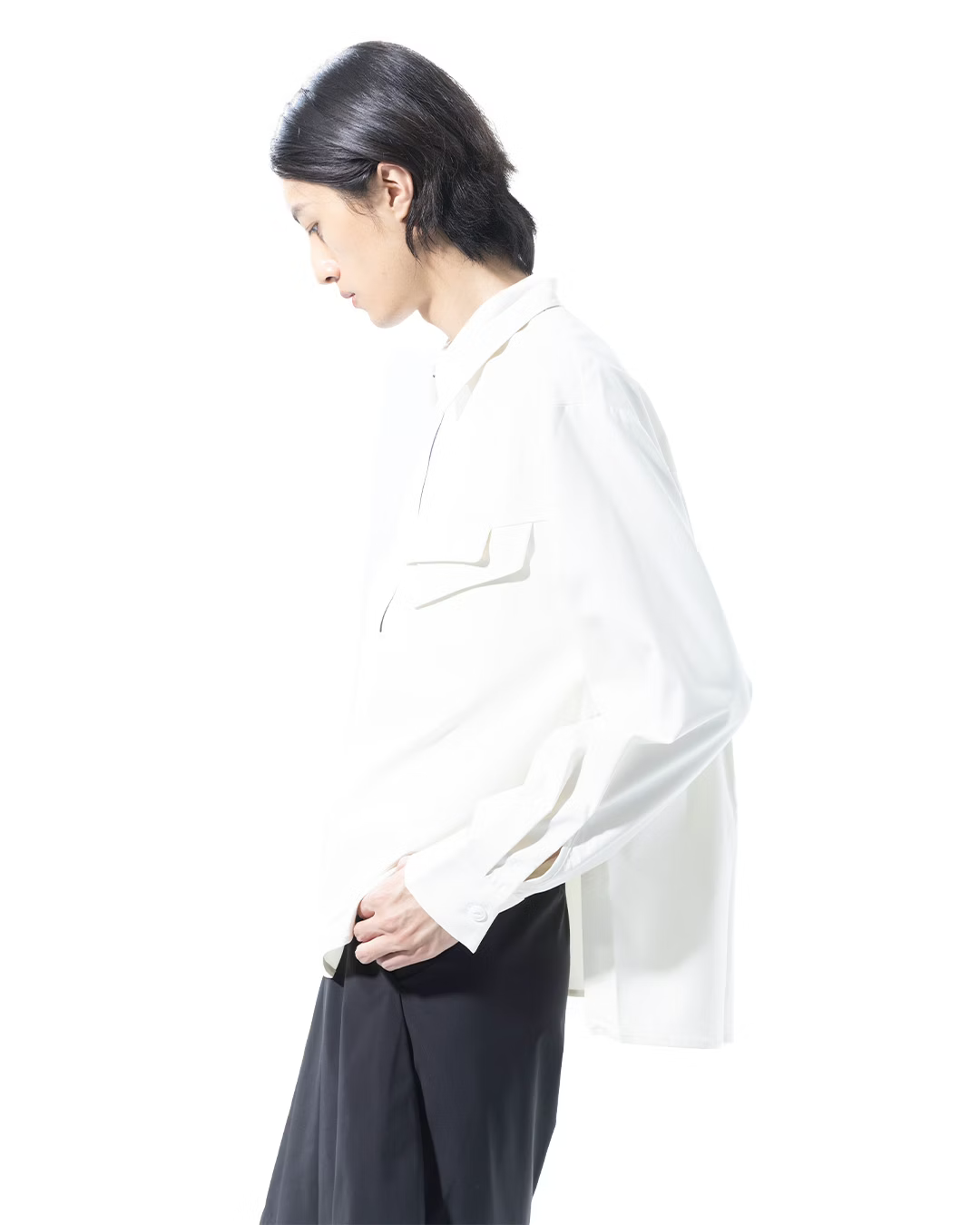 NOUVEAU PROJECT_SOLOTEX® DOUBLE POCKET TECH SHIRT (White)