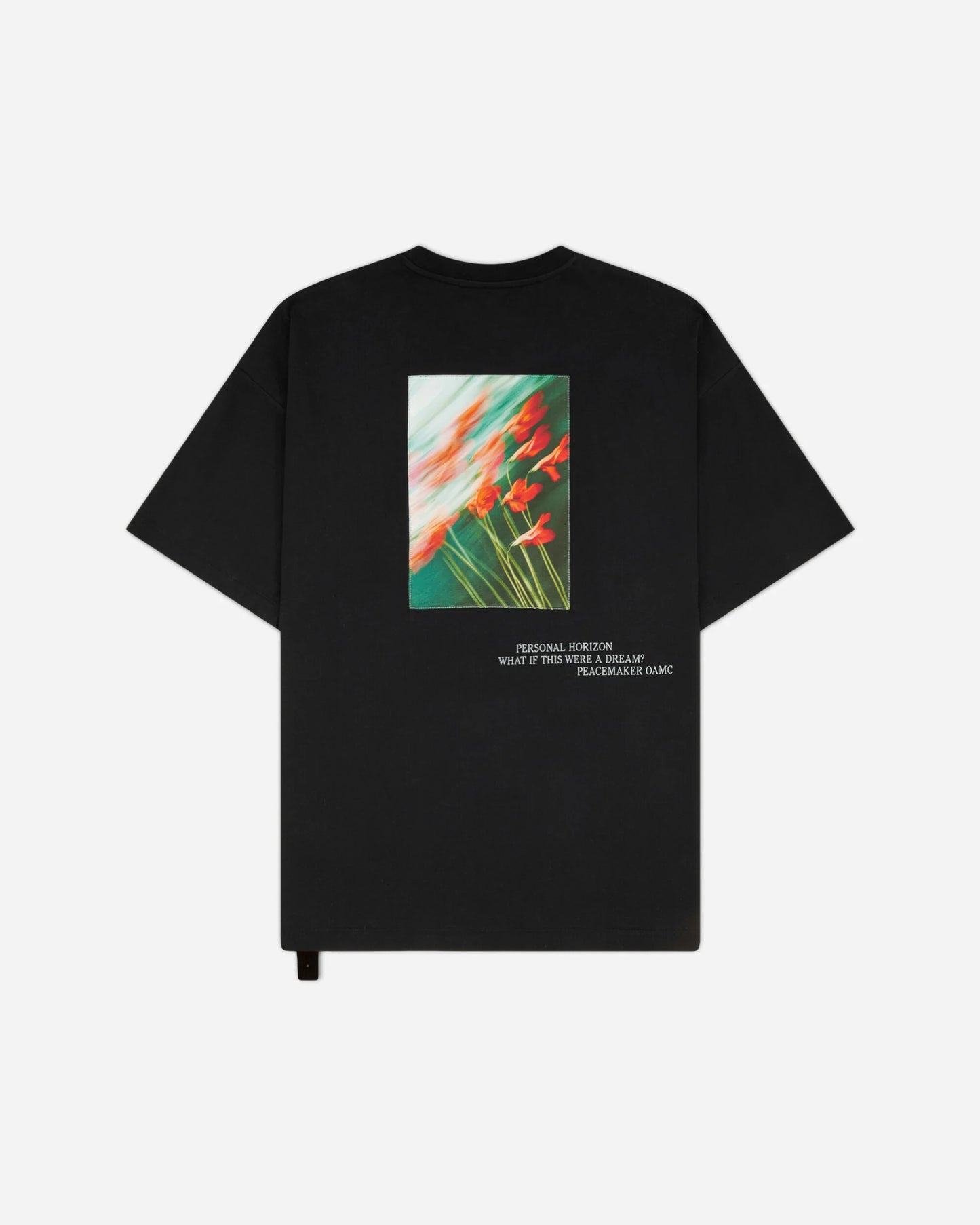 OAMC PEACEMAKER_Loose Fit Tshirt Flowerred  Print (Black)