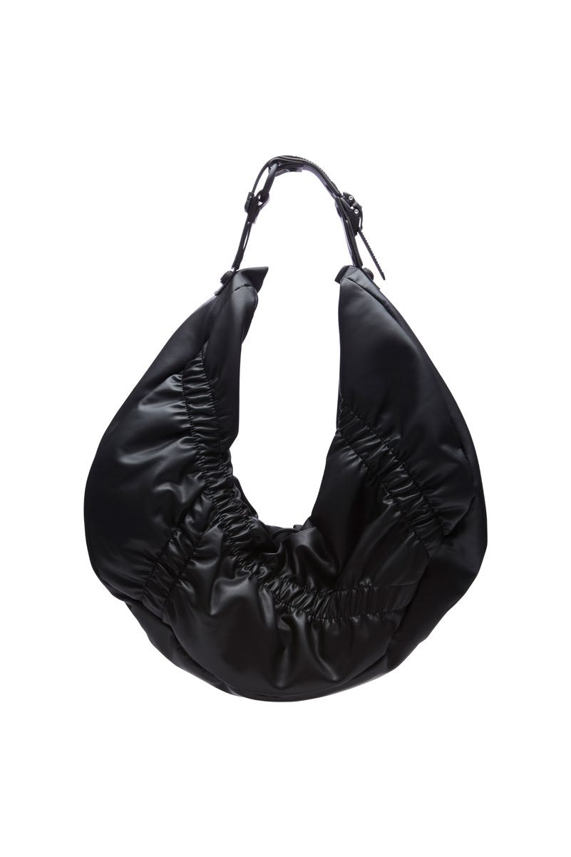INNERRAUM_OBJECT HM3 CRUNCH  HALF MOON BAG / CROSSBODY BAG (Black/Black Matt)