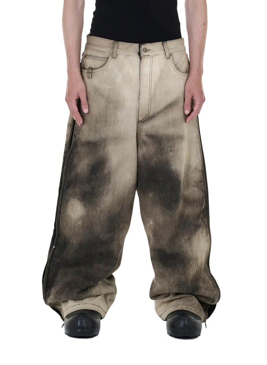 LU'U DAN_SIDE ZIP JEANS (Washed Denim)