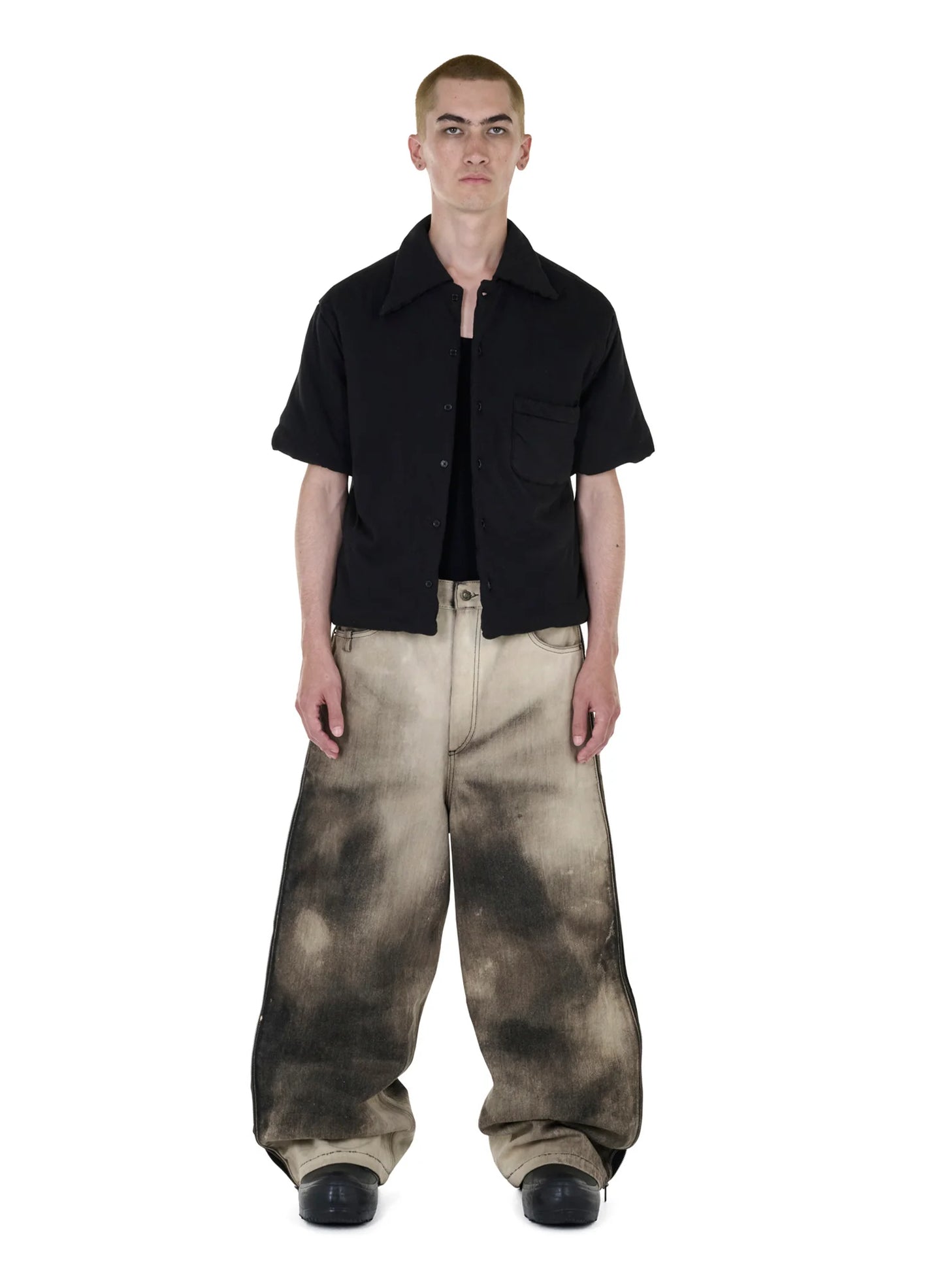 LU'U DAN_SIDE ZIP JEANS (Washed Denim)