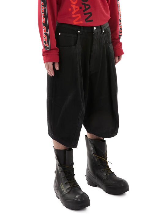 LU'U DAN_PUFFA SHORTS (Black)