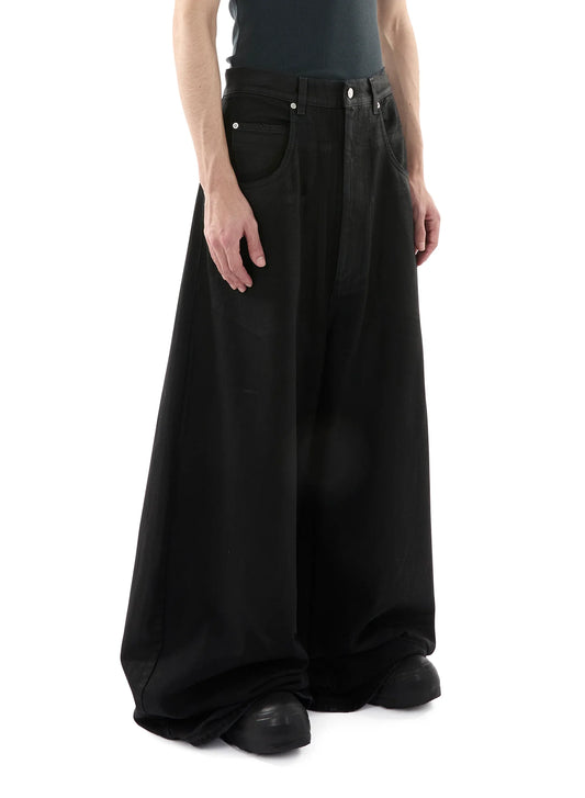 LU'U DAN_COATED DOUBLE XL JEANS (Black)
