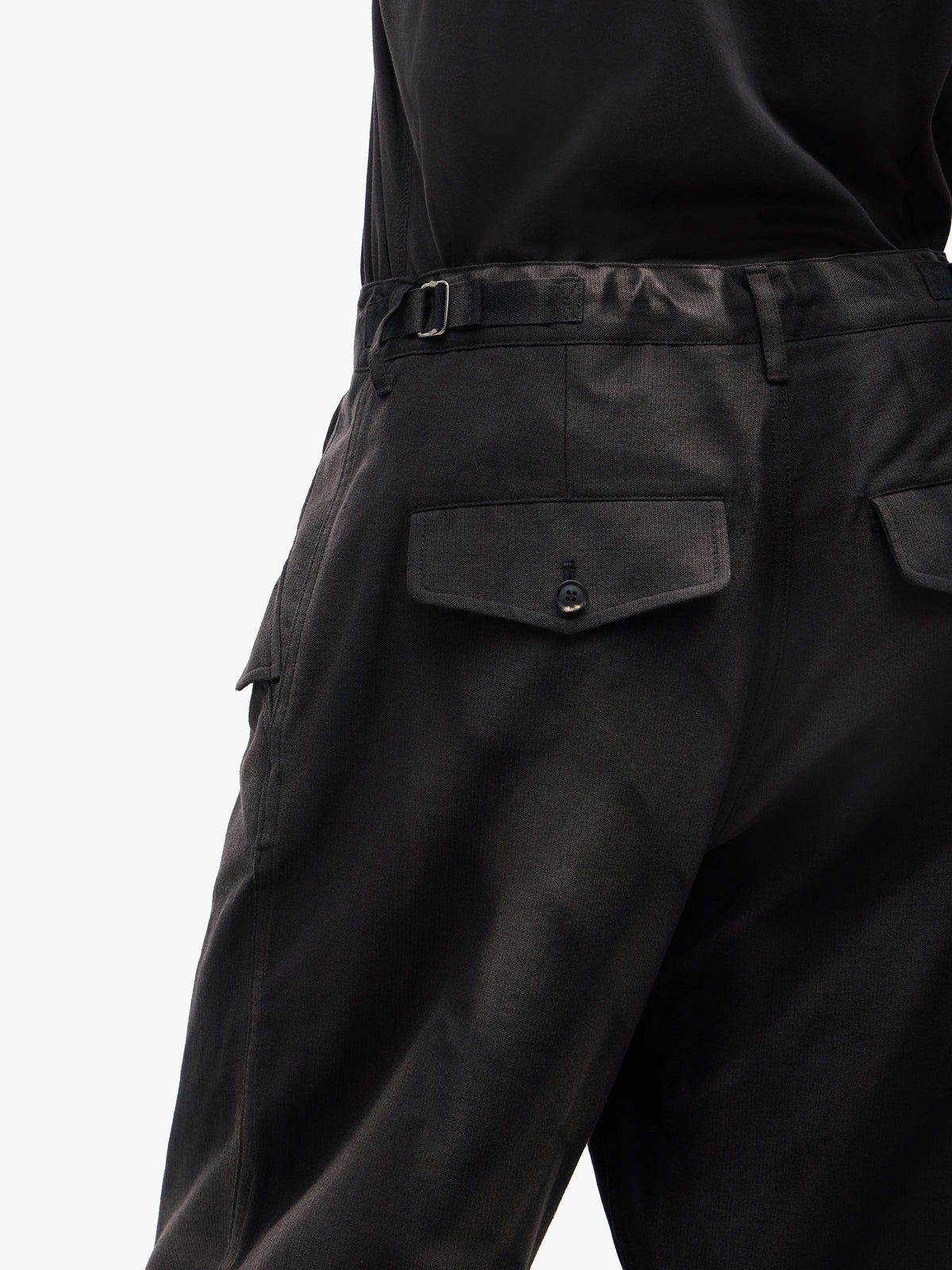 JiyongKim_Sun-Bleached Twisted Trousers (Black)